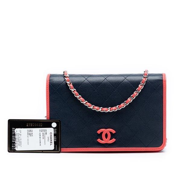 Pre-Loved Chanel Quilted Lambskin Color Pop CC Wallet on Chain - Picture 8 of 8